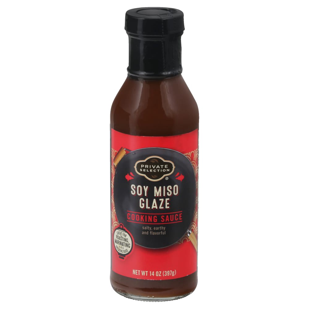 slide 1 of 3, Private Selection Soy Miso Glaze Cooking Sauce, 14 oz