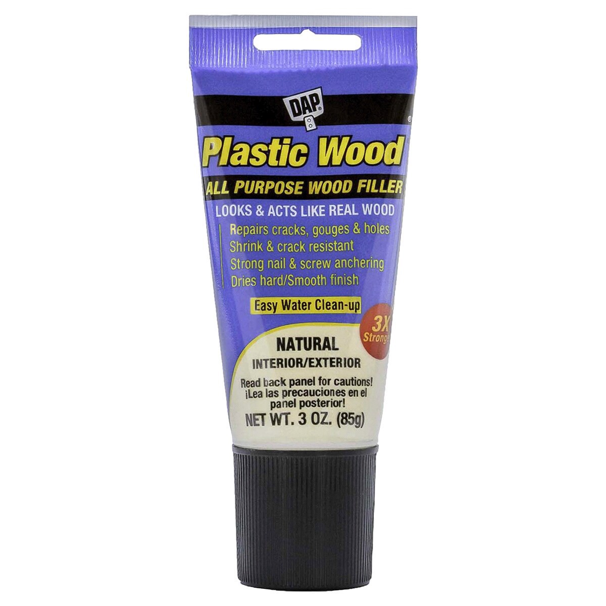 slide 1 of 5, Plastic Wood Latex Wood Filler, Natural, 6 oz