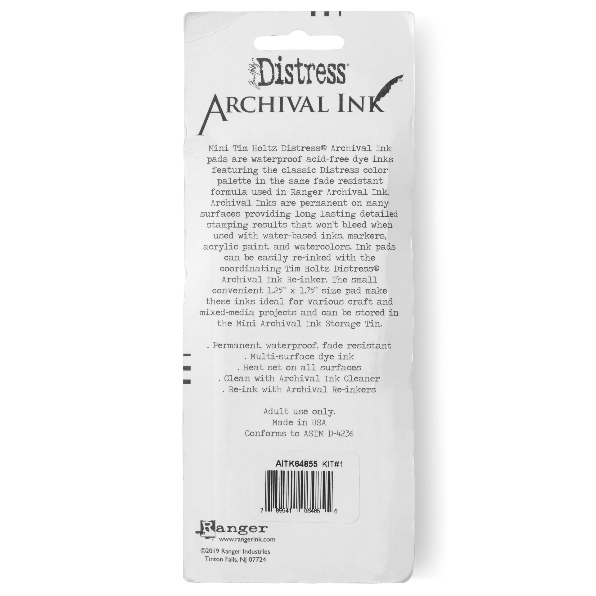 slide 2 of 5, Tim Holtz Distress Mini Archival Ink Pad, Kit 1, 1.25 in x 1.75 in