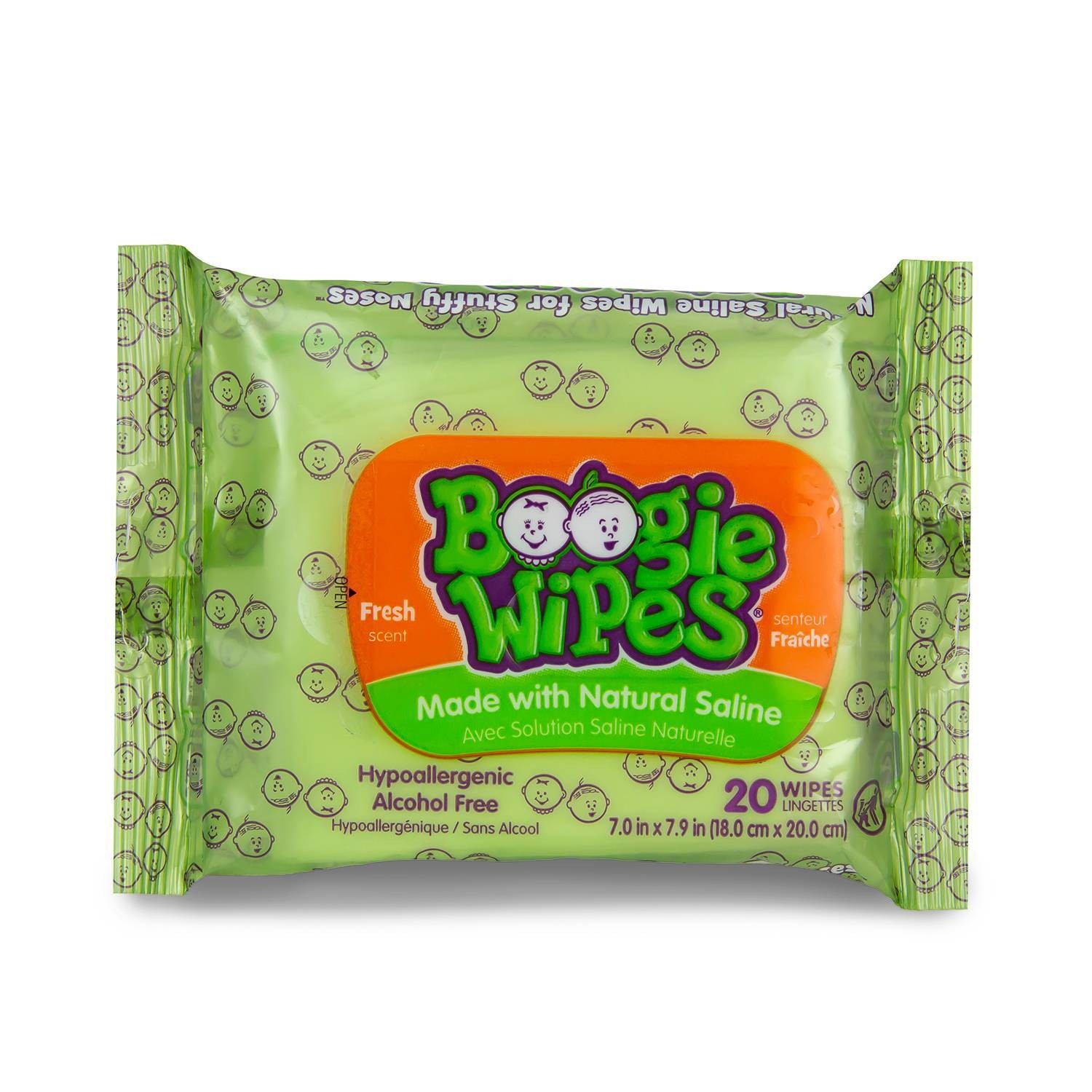 slide 1 of 1, Boogie Wipes Travel Pack, 20 ct