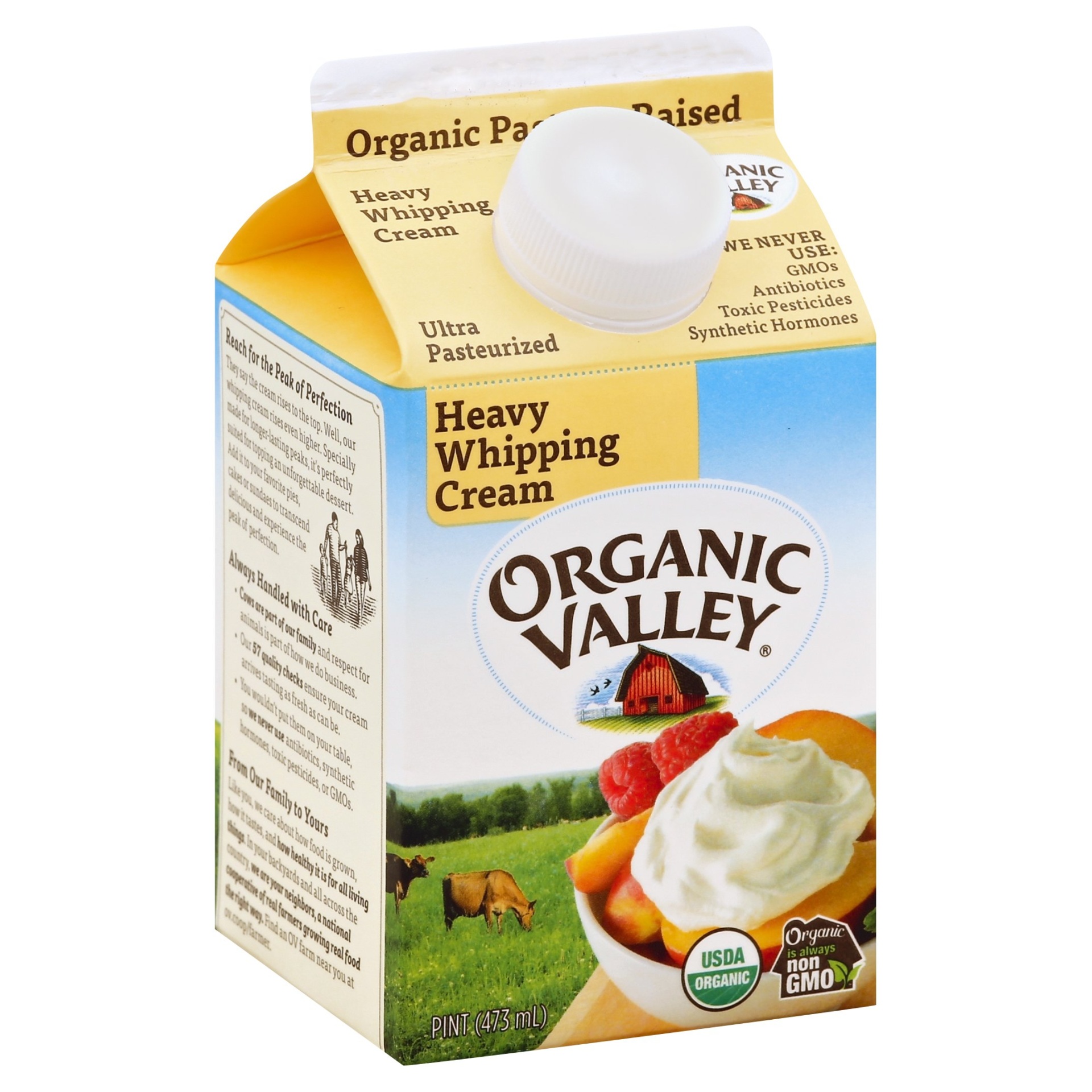 slide 1 of 6, Organic Valley Heavy Whipping Cream 1 pt, 1 pint