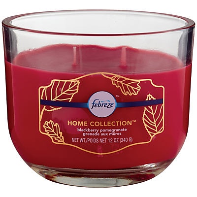 slide 1 of 1, Febreze Home Collection Blackberry Pomegranate Candle, 12 oz