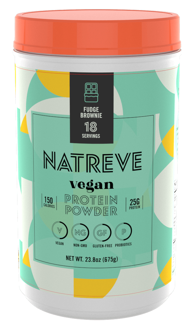 Natreve Vegan Protein Powder Fudge Brownie Sundae 23.8 oz Shipt
