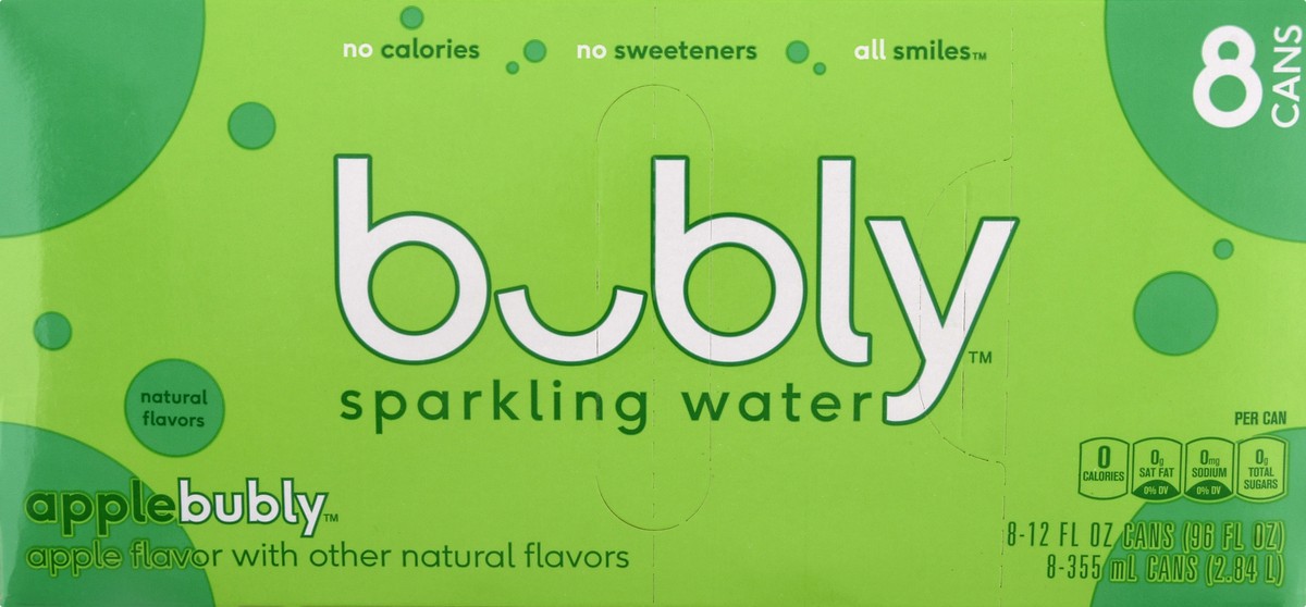 slide 2 of 13, bubly Apple Sparkling Water 8 ea, 8 ct