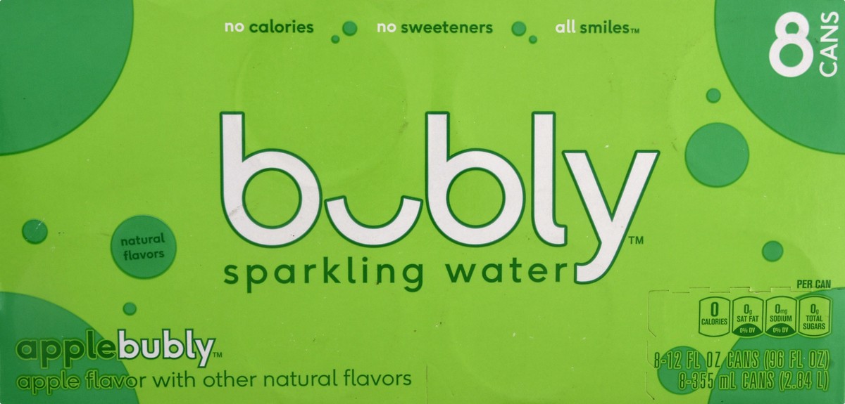 slide 12 of 13, bubly Apple Sparkling Water 8 ea, 8 ct