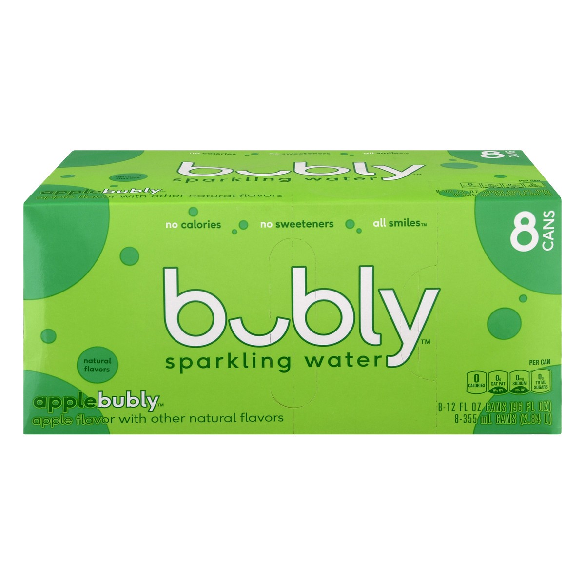 slide 1 of 13, bubly Apple Sparkling Water 8 ea, 8 ct