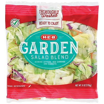 slide 1 of 1, H-E-B Garden Salad Blend, 6 oz
