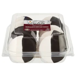 Giant Bakery Black & White Iced Cake Cookies - 8 ct