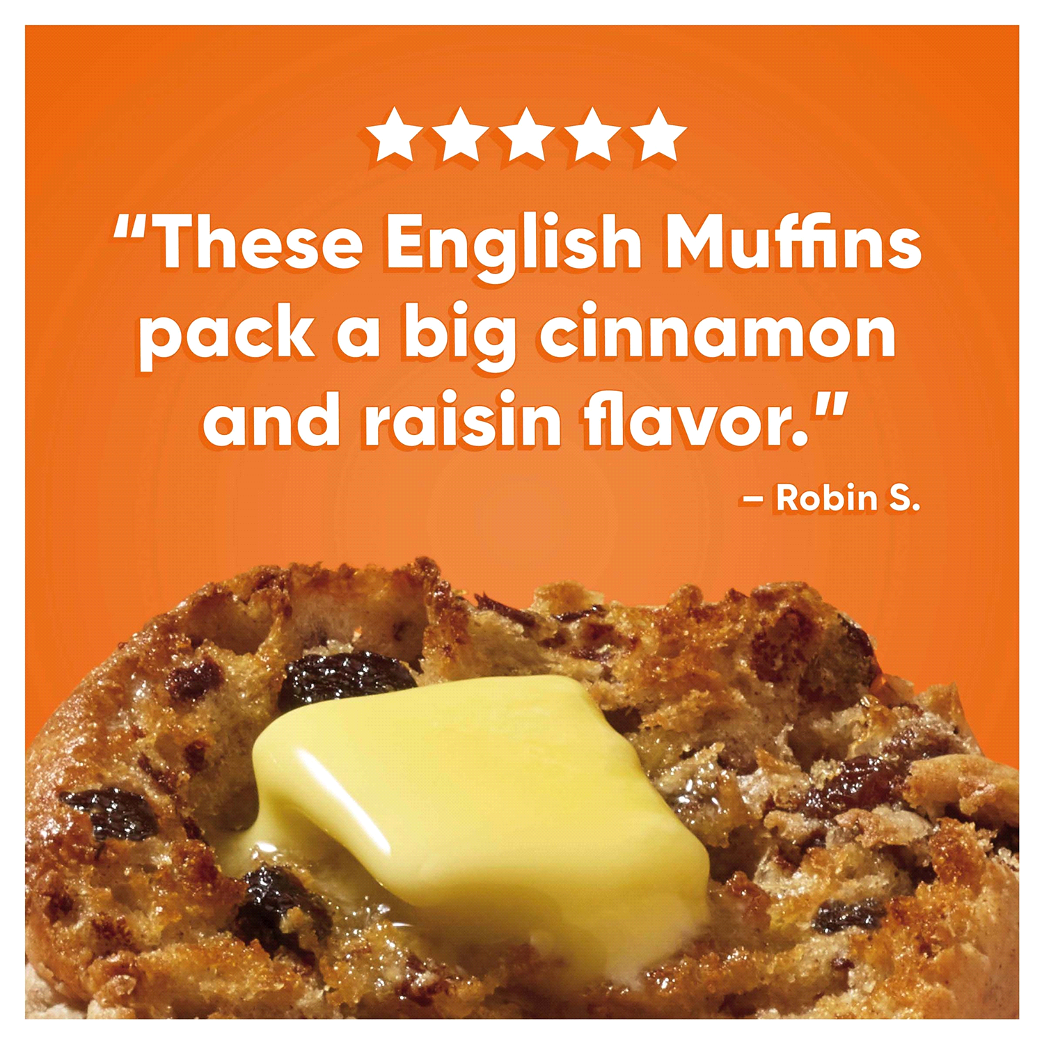 slide 5 of 5, Thomas' Cinnamon Raisin English Muffins, 6 ct