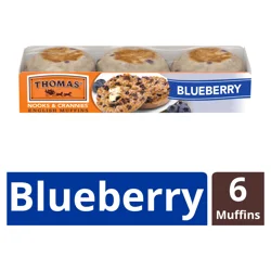 Thomas' Nooks & Crannies Blueberry English Muffins, 6 count, 13 oz