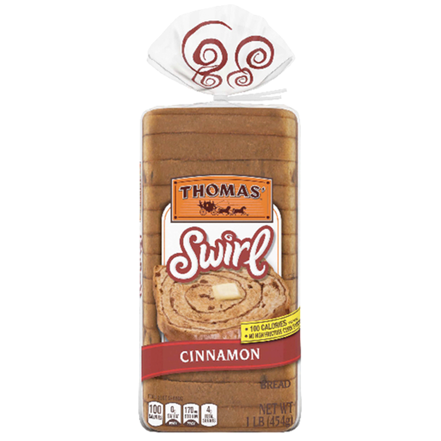 slide 1 of 1, Thomas' Cinnamon Swirl Bread, 16 oz, 16 oz