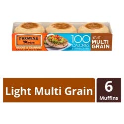 Thomas' Light Multi Grain Multi-Grain English Muffins, 6 count, 12 oz