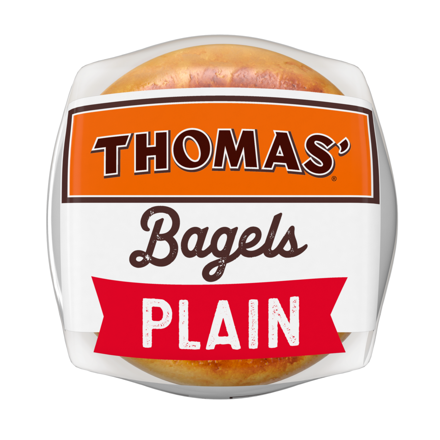slide 4 of 5, Thomas' Bagel Plain, 6 Ct, 20 Oz, 6 ct; 20 oz