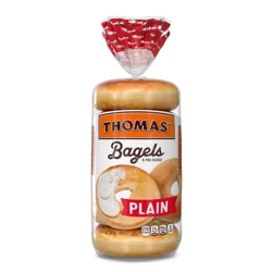 Thomas' Plain Bagels, 6 count, 20 oz