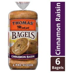 Thomas' Cinnamon Raisin Bagels, 6 count, 20 oz