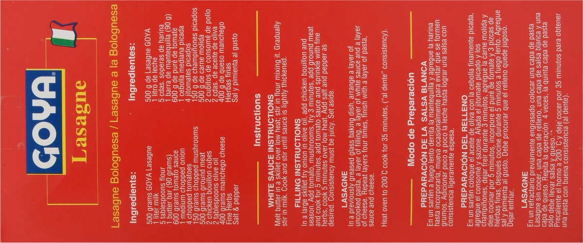 slide 10 of 14, Goya Enriched Lasagne 17.63 oz, 17.63 oz