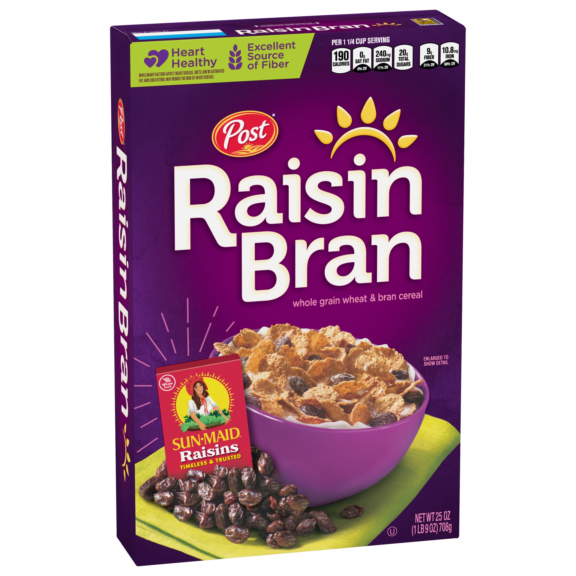 slide 4 of 5, Post Raisin Bran Cereal, 25 OZ Box, 25 oz