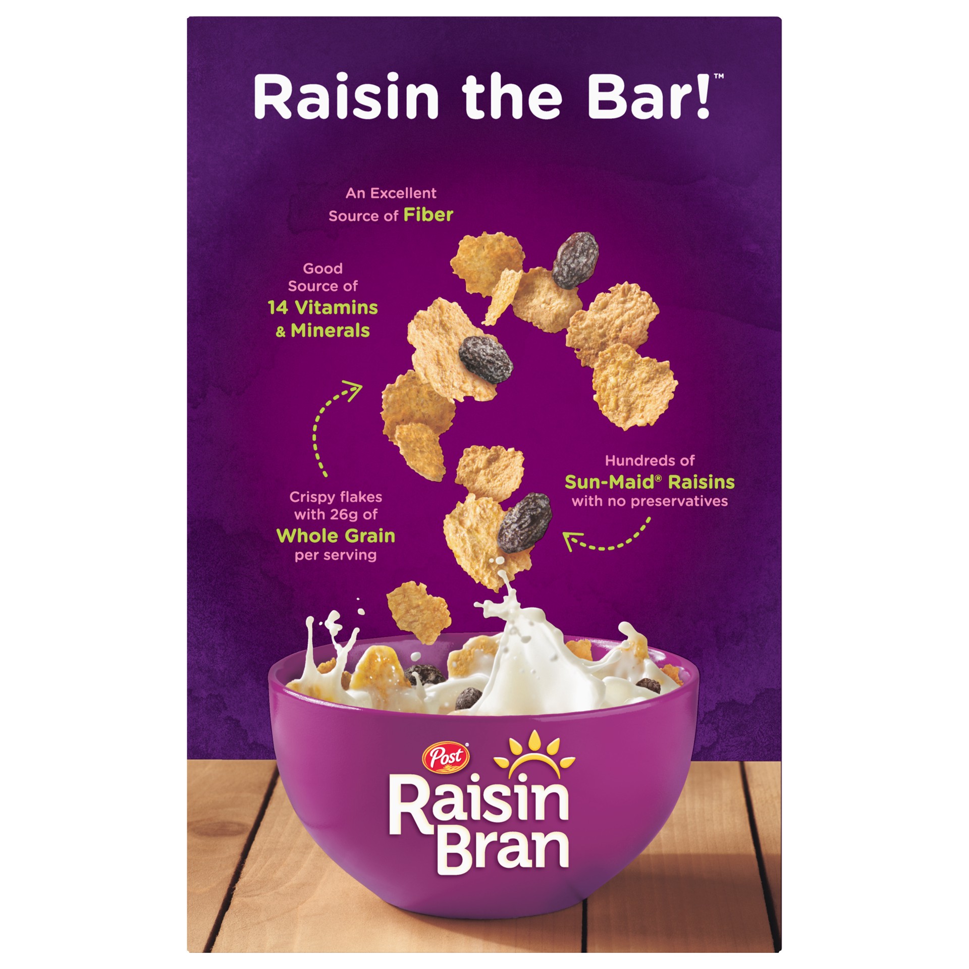 slide 5 of 5, Post Raisin Bran Cereal, 25 OZ Box, 25 oz