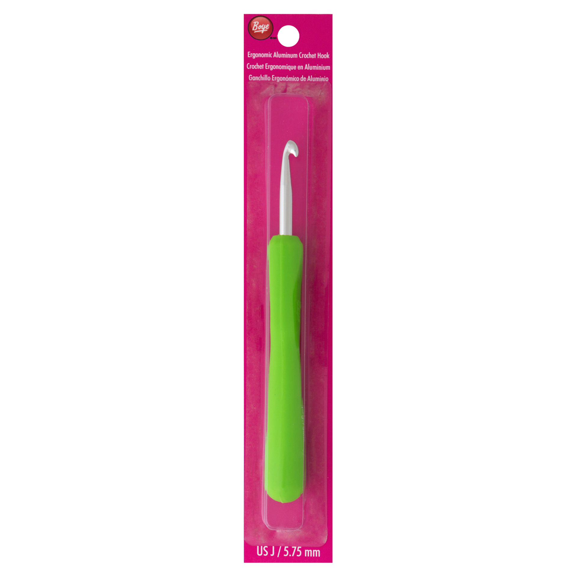 slide 1 of 1, Boye Ergonomic Crochet Hook- Size J, 1 ct