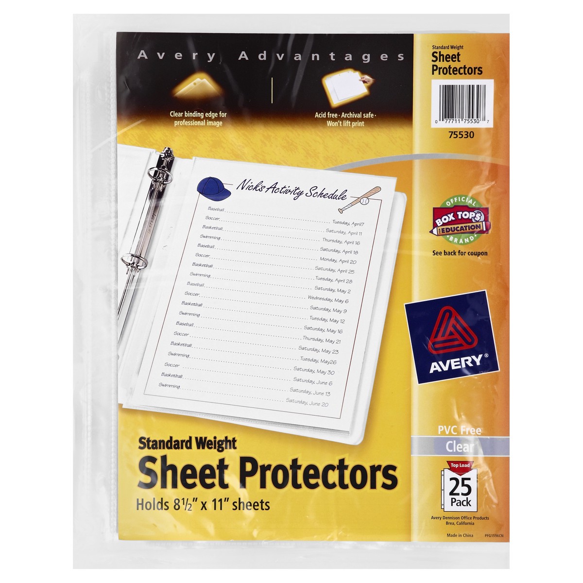 slide 3 of 4, Avery Standard Sheet Protectors, 25 ct