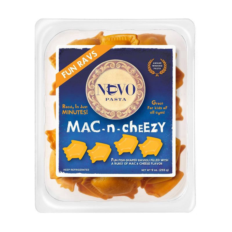 slide 1 of 1, Nuovo Mac & Cheese Fun Ravioli Fish Shaped - 9oz, 9 oz