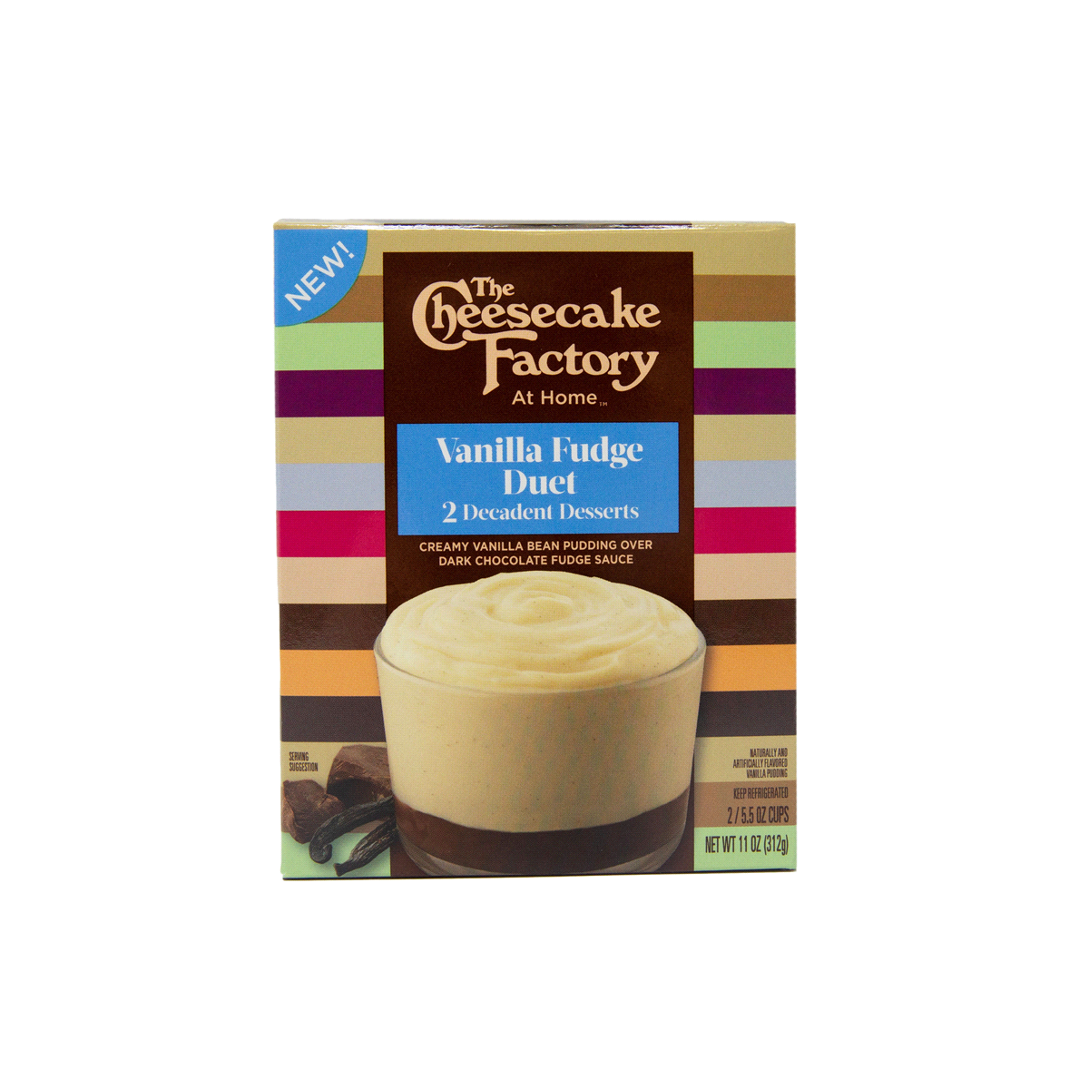 slide 1 of 1, Cheesecake Factory At Home Dessert, Vanilla Fudge Duet, 11 oz