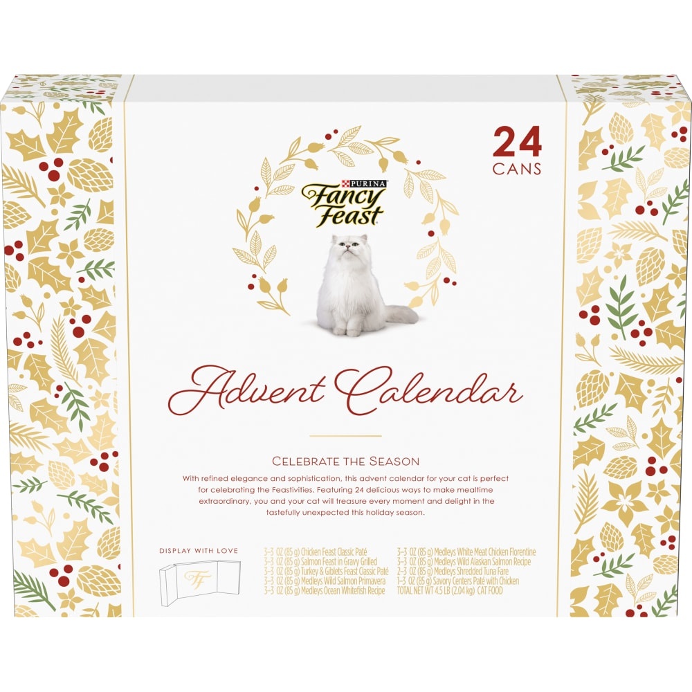 slide 1 of 1, Fancy Feast Limited Edition Wet Cat Food Advent Calendar, 24 ct