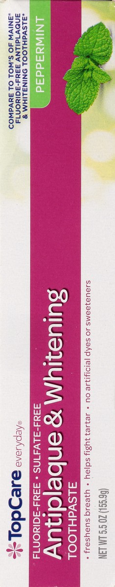 slide 6 of 15, TopCare Everyday Antiplaque & Whitening Peppermint Toothpaste 5.5 oz, 5.5 oz