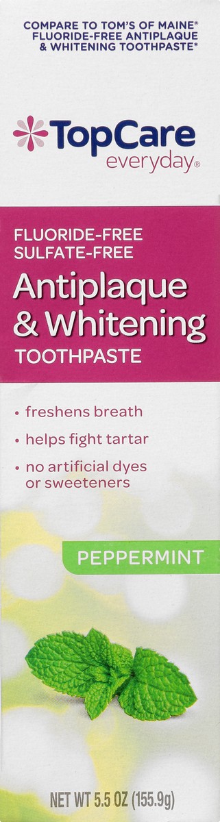slide 14 of 15, TopCare Everyday Antiplaque & Whitening Peppermint Toothpaste 5.5 oz, 5.5 oz