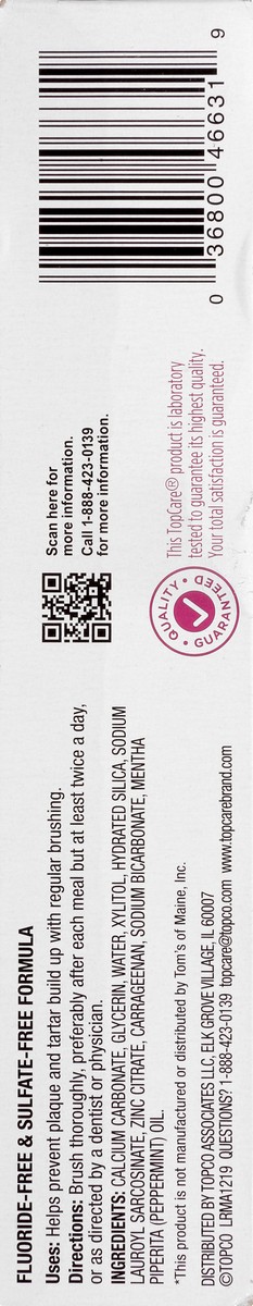 slide 10 of 15, TopCare Everyday Antiplaque & Whitening Peppermint Toothpaste 5.5 oz, 5.5 oz