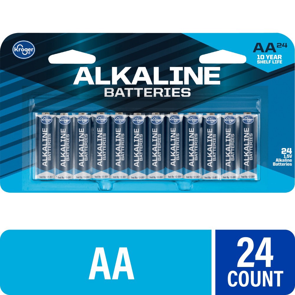 slide 1 of 2, Kroger Aa 1.5-Volt Alkaline Batteries, 24 ct