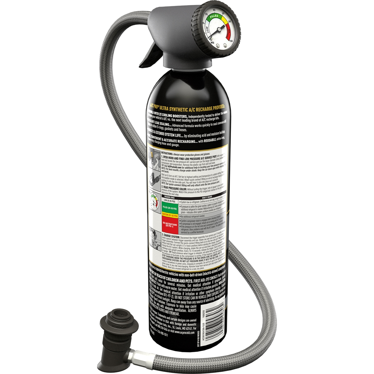slide 2 of 2, Quest A/C Pro R-134a Refrigerant All-in-One Solution w/ Gauge, 20 oz