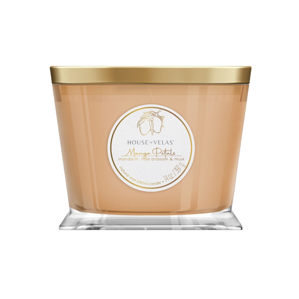 slide 1 of 1, House of Velas Jar Candle Mango Petals, 14 oz