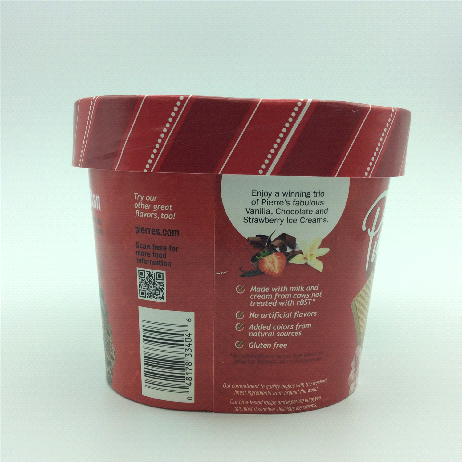 slide 2 of 3, Pierre's Pierres Ice Cream Neopolitan, 48 fl oz