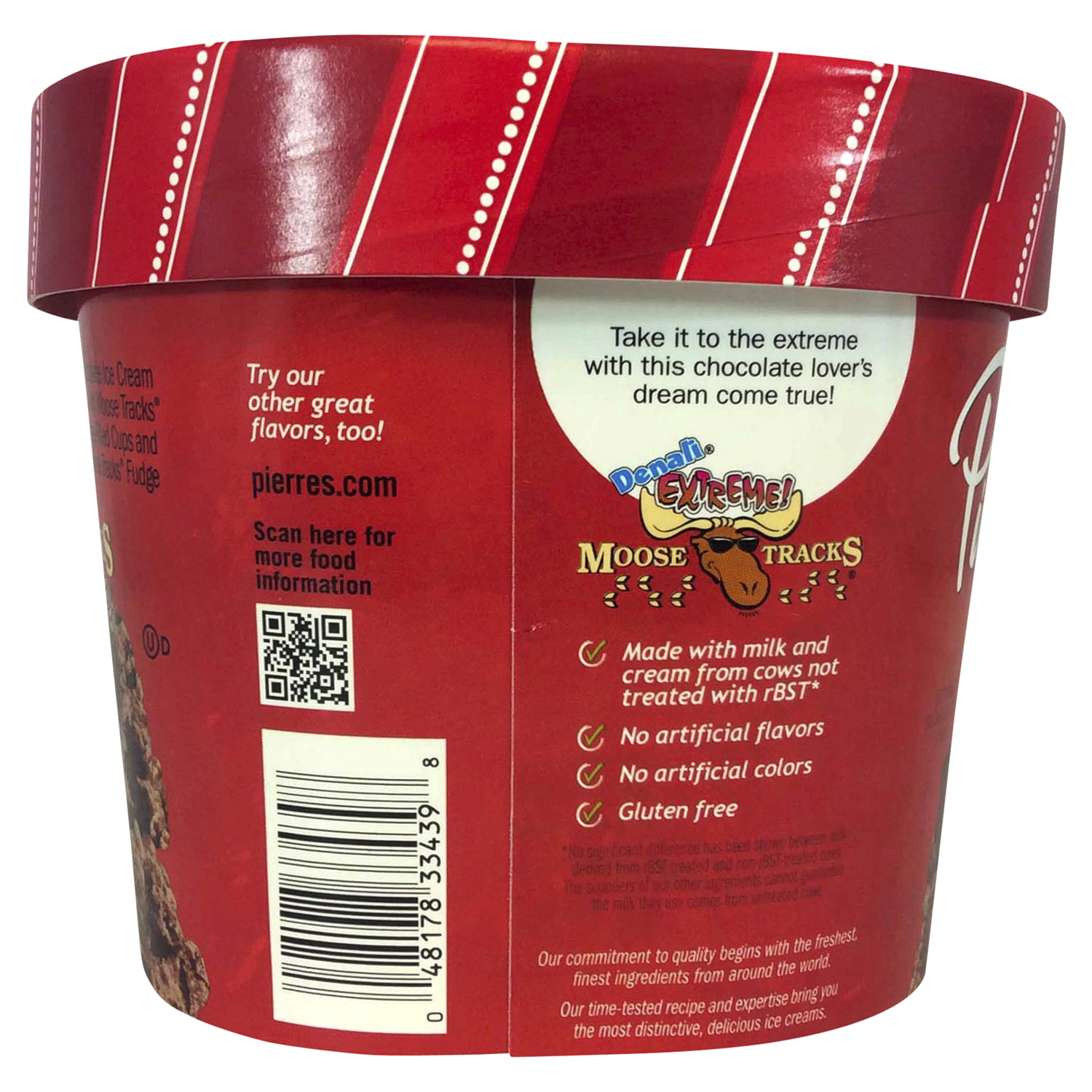 slide 2 of 3, Pierre's Pierres Extreme Moose Tracks Ice Cream, 48 fl oz