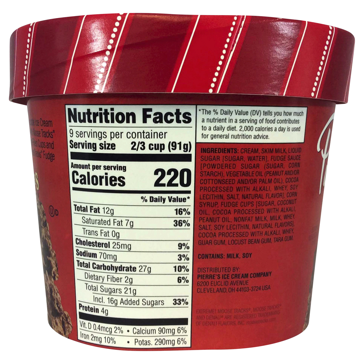 slide 3 of 3, Pierre's Pierres Extreme Moose Tracks Ice Cream, 48 fl oz