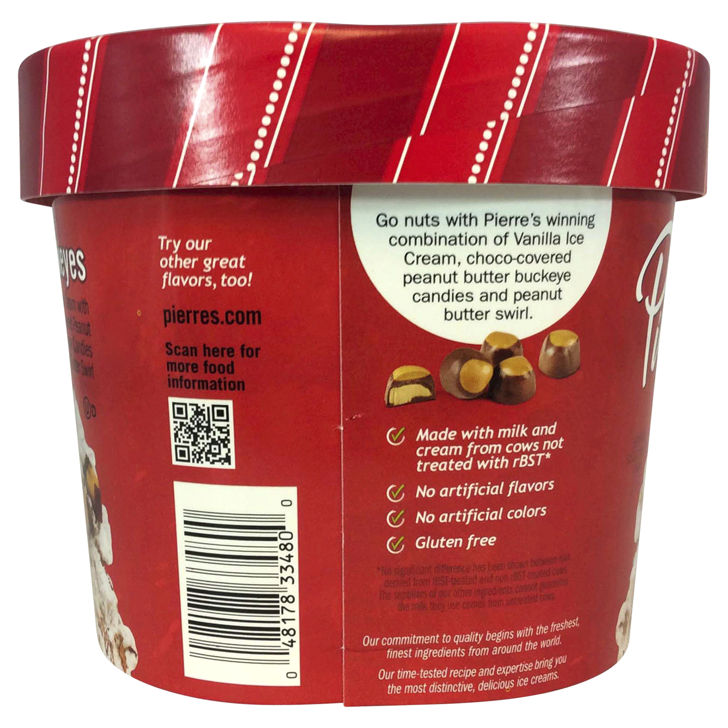 slide 2 of 3, Pierre's Nuts About Buckeyes Ice Cream, 48 fl oz