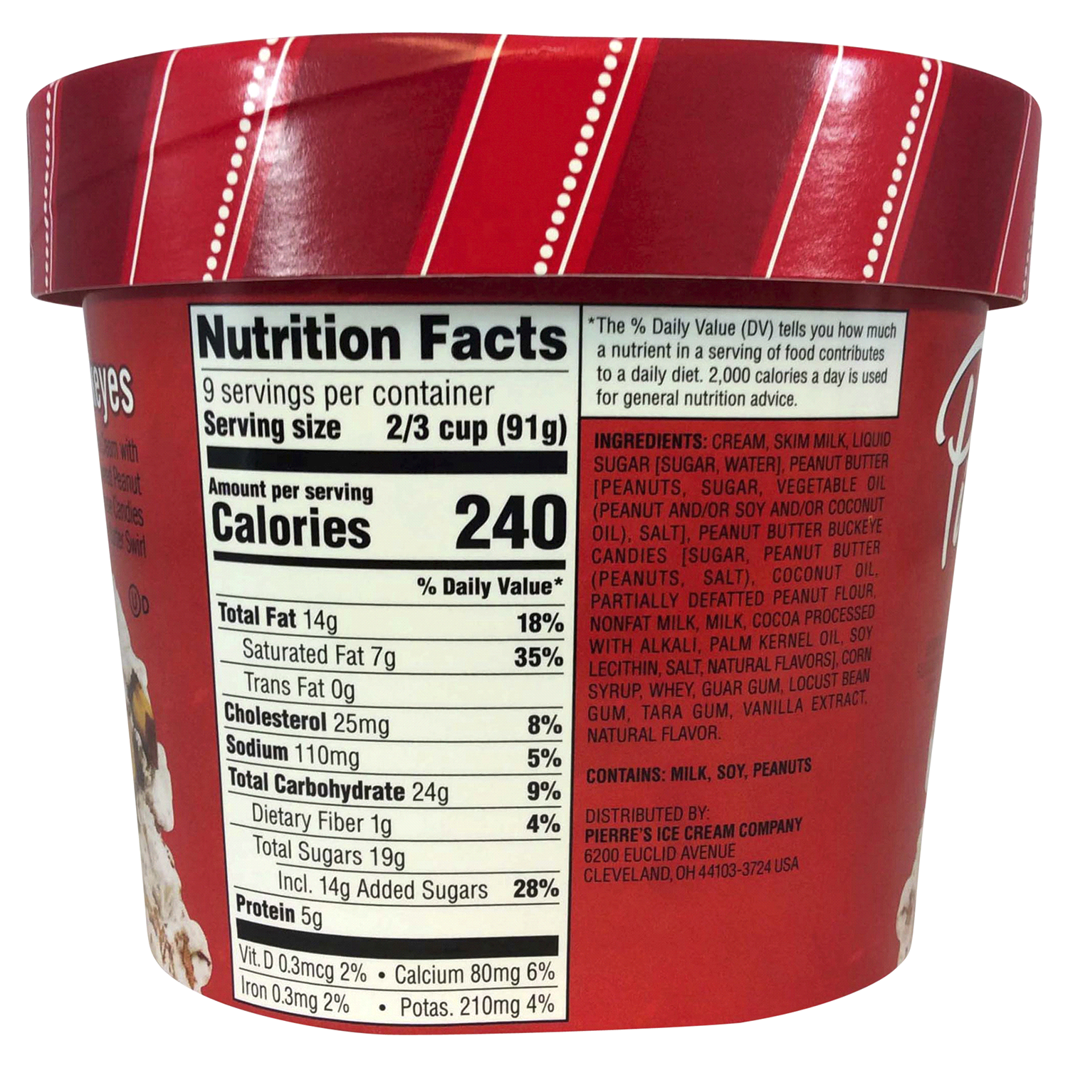 slide 3 of 3, Pierre's Nuts About Buckeyes Ice Cream, 48 fl oz