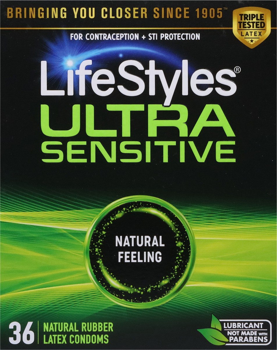 LifeStyles Ultra-Sensitive Condoms – 36 Count – Natural-Feeling, Lubricated  Latex Condoms, 36 Latex condoms 