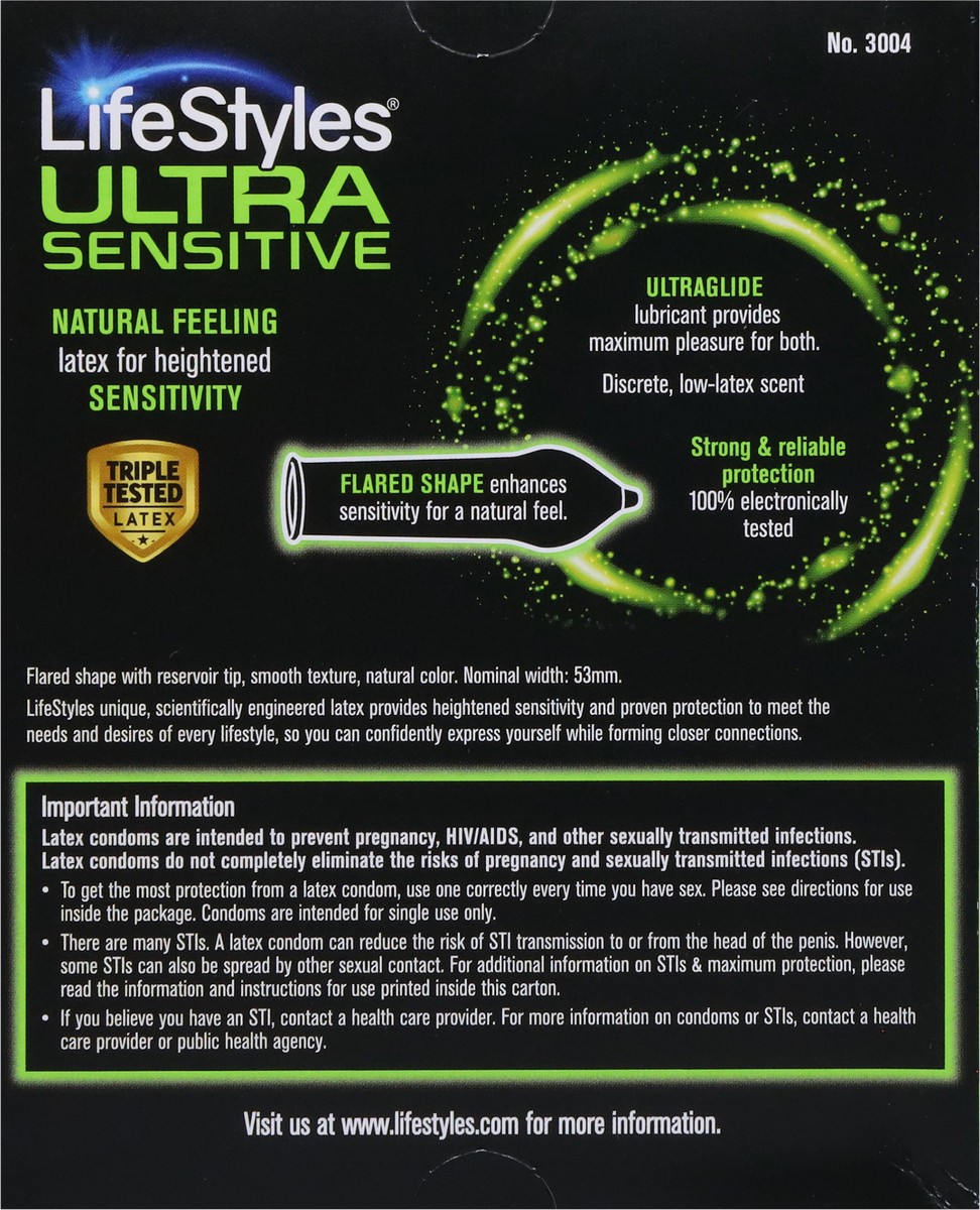 slide 4 of 12, LifeStyles Natural Rubber Ultra Sensitive Latex Condoms 36 ea, 36 ct