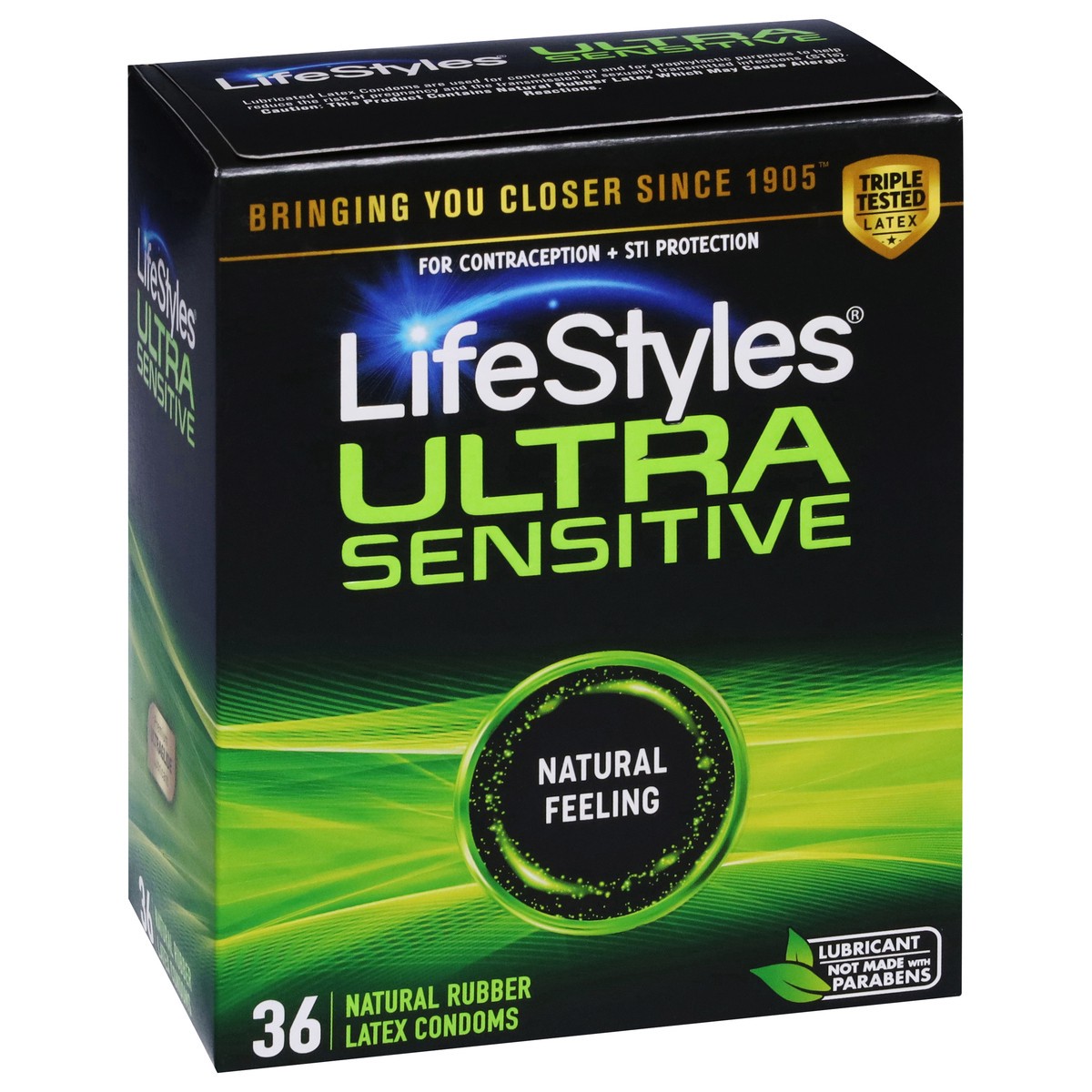 slide 3 of 12, LifeStyles Natural Rubber Ultra Sensitive Latex Condoms 36 ea, 36 ct