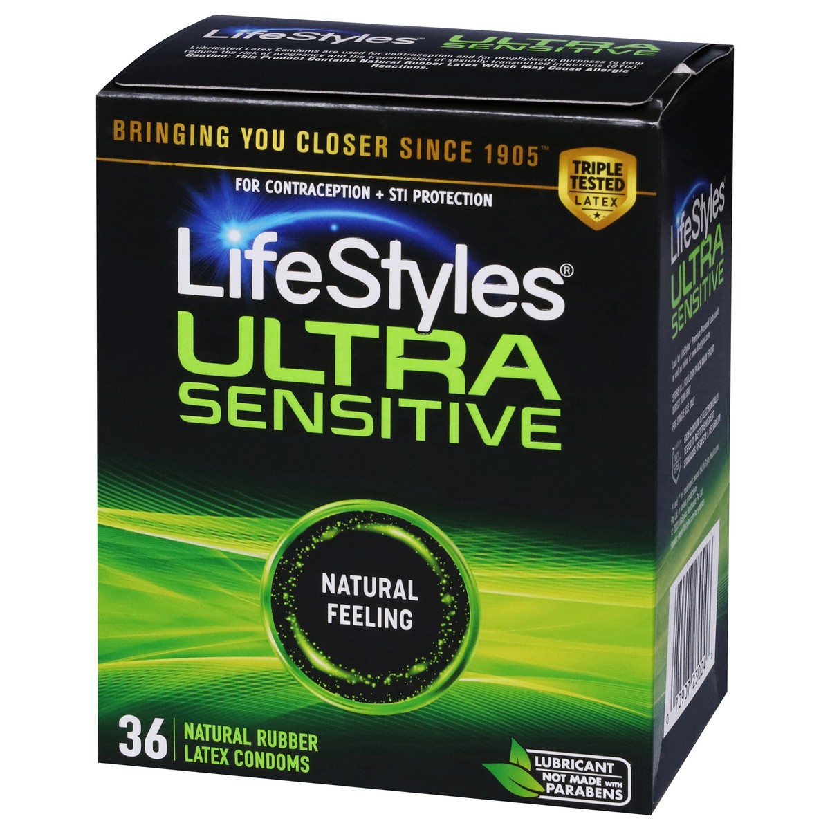 slide 8 of 12, LifeStyles Natural Rubber Ultra Sensitive Latex Condoms 36 ea, 36 ct