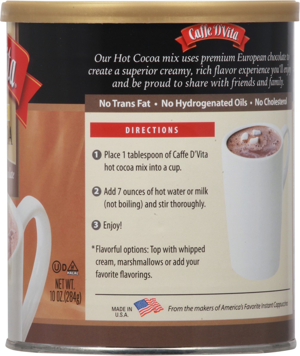 slide 8 of 9, Caffe D'Vita Premium Instant Sugar Free Hot Cocoa 10 oz, 10 oz