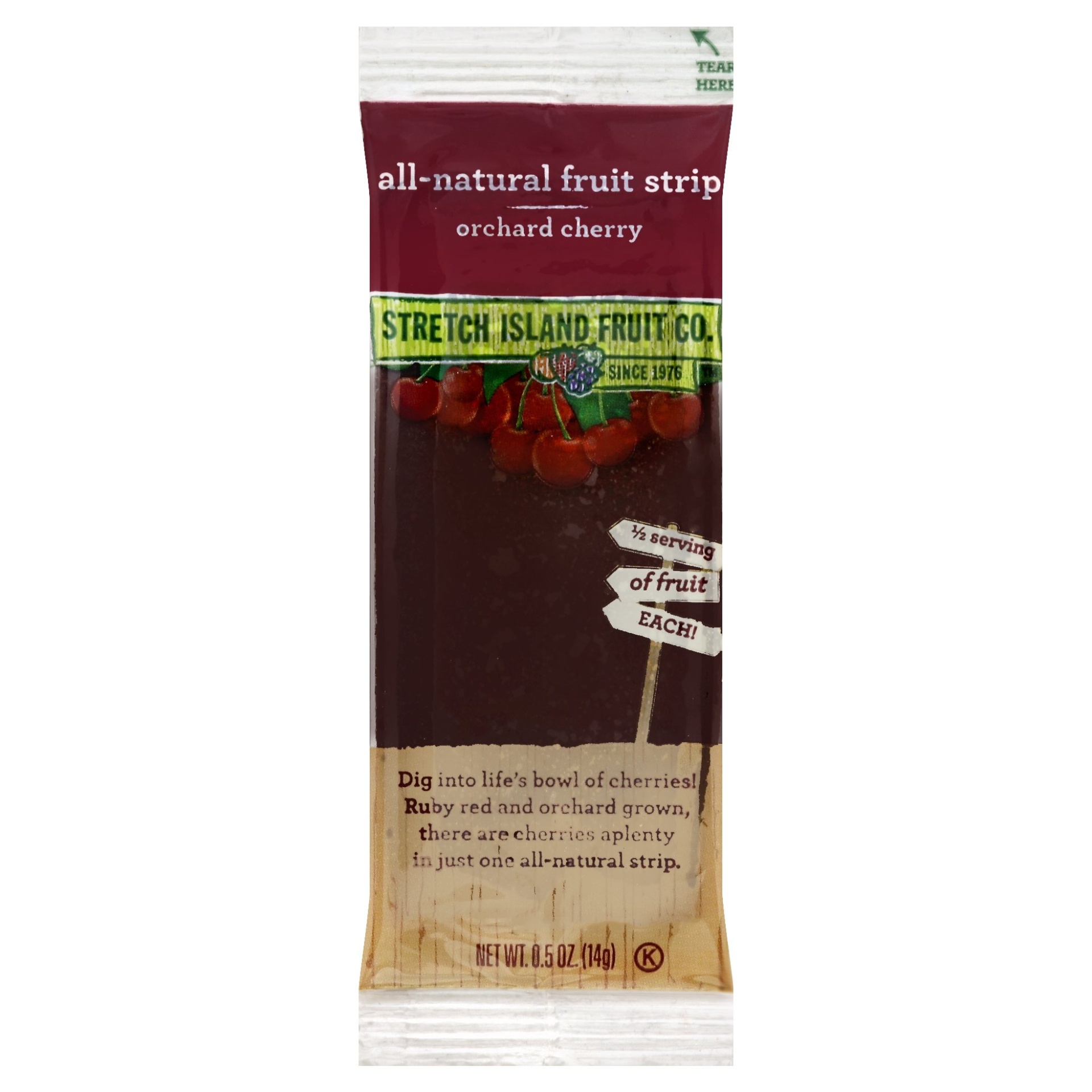 slide 1 of 3, Stretch Island Cherry Original Fruit Leather, 0.5 oz