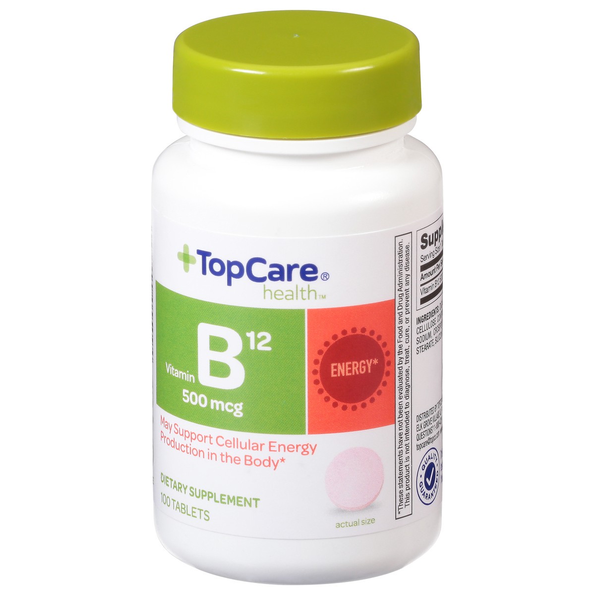 slide 3 of 9, Topcare Vitamin B12 500Mcg Tablets, 100 ct