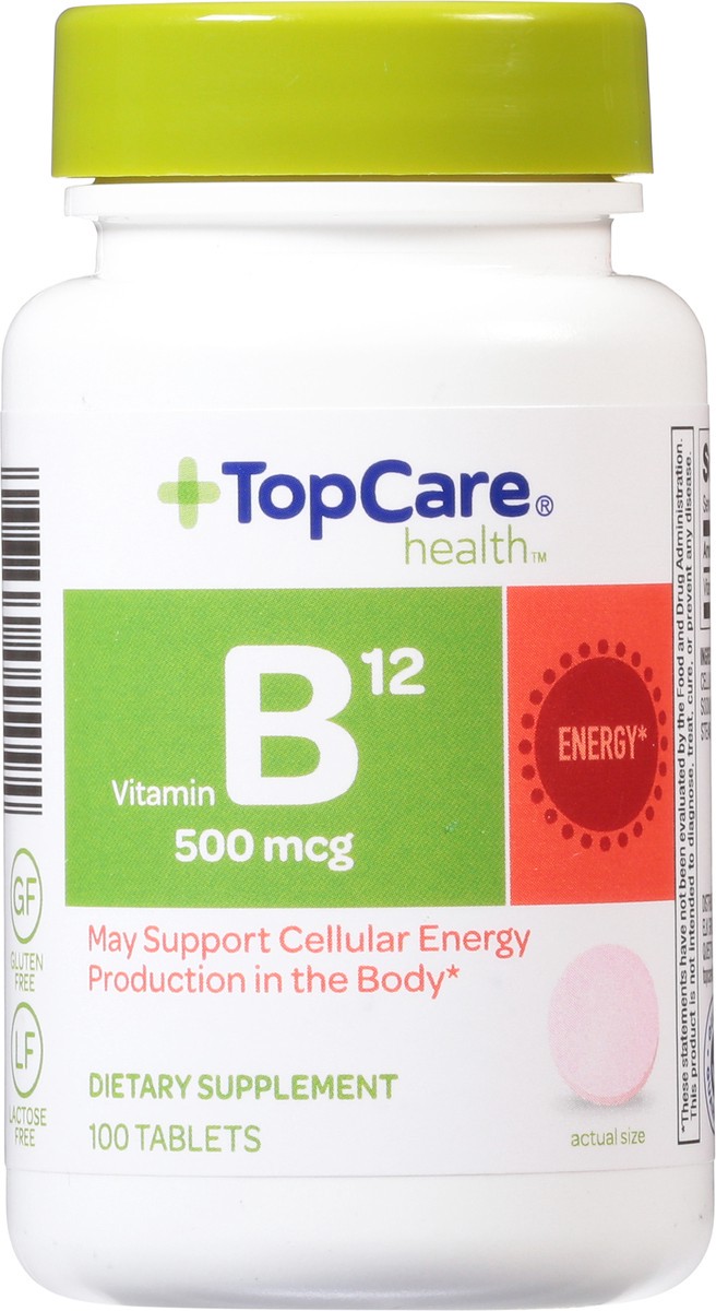 slide 8 of 9, Topcare Vitamin B12 500Mcg Tablets, 100 ct