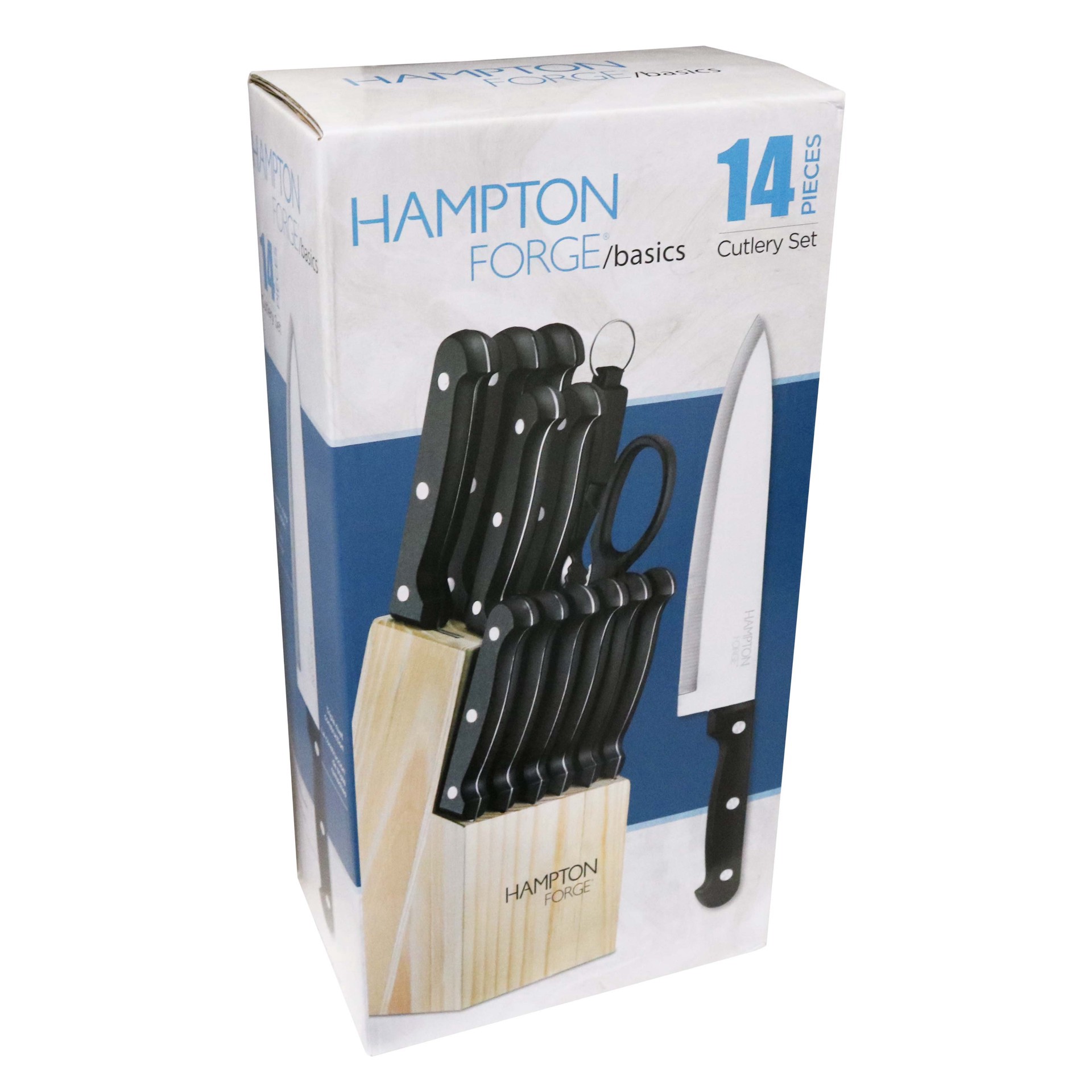 slide 1 of 1, Hampton Forge Basics 14 Piece Cutlery Block Set, 1 ct