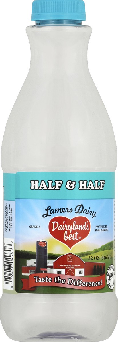 slide 2 of 6, Dairylands Best Half & Half 32 oz, 32 oz