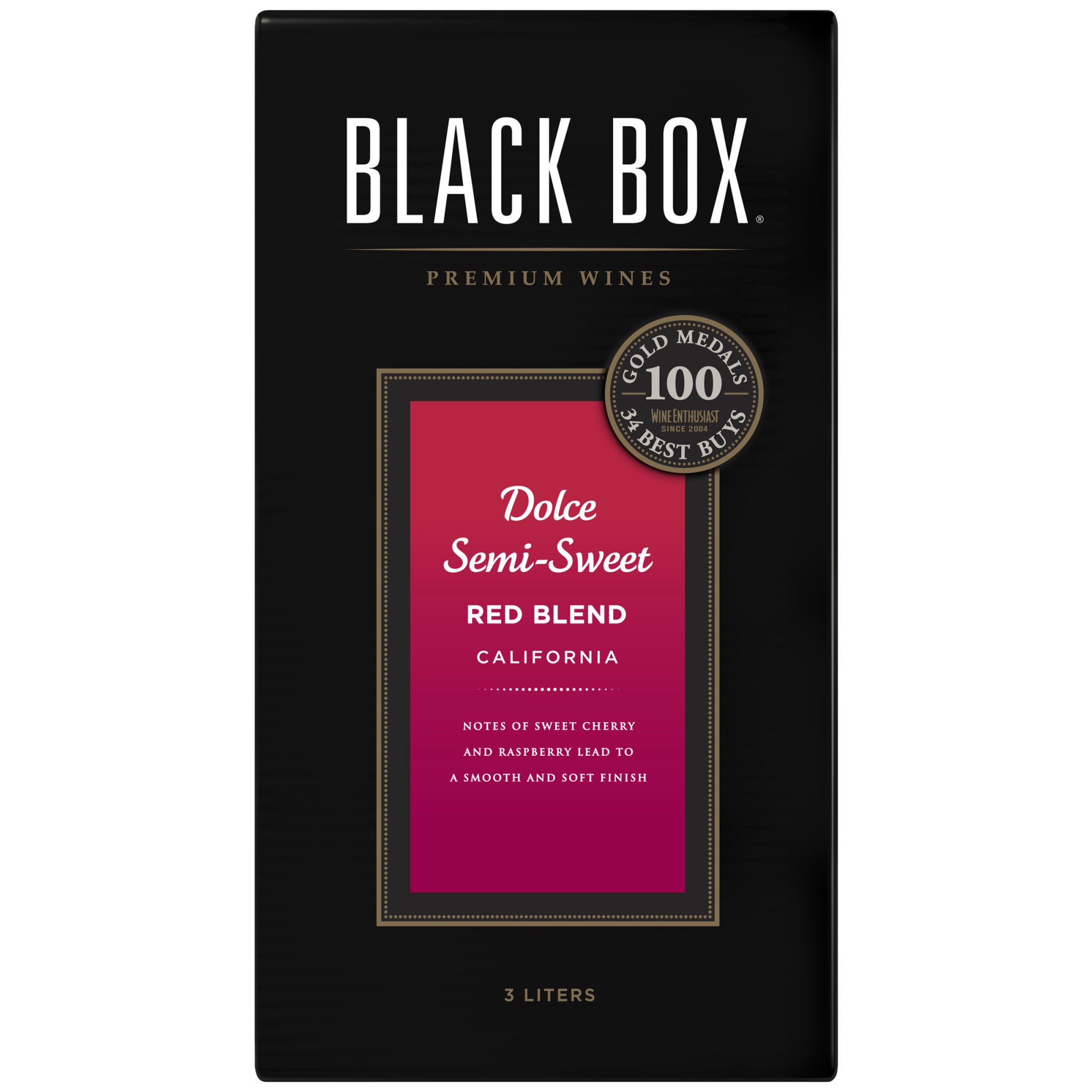 slide 1 of 5, Black Box Dolce Semi-Sweet Red Blend Wine 3L Box, 3 liter