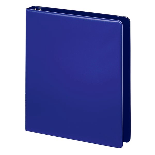 slide 4 of 5, Office Depot Brand Nonstick Round-Ring Binder, 1'' Rings, 64% Recycled, Blue, 1 in